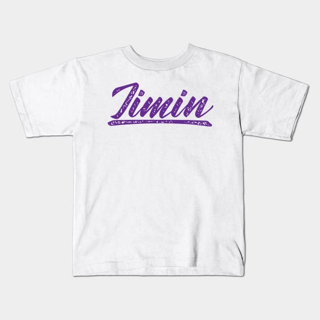 BTS Park Jimin typography Kids T-Shirt by Oricca